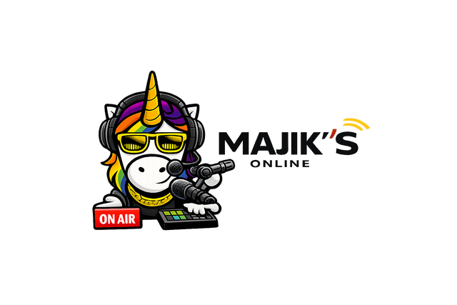 Majik's Online logo wordmark (dark on light)